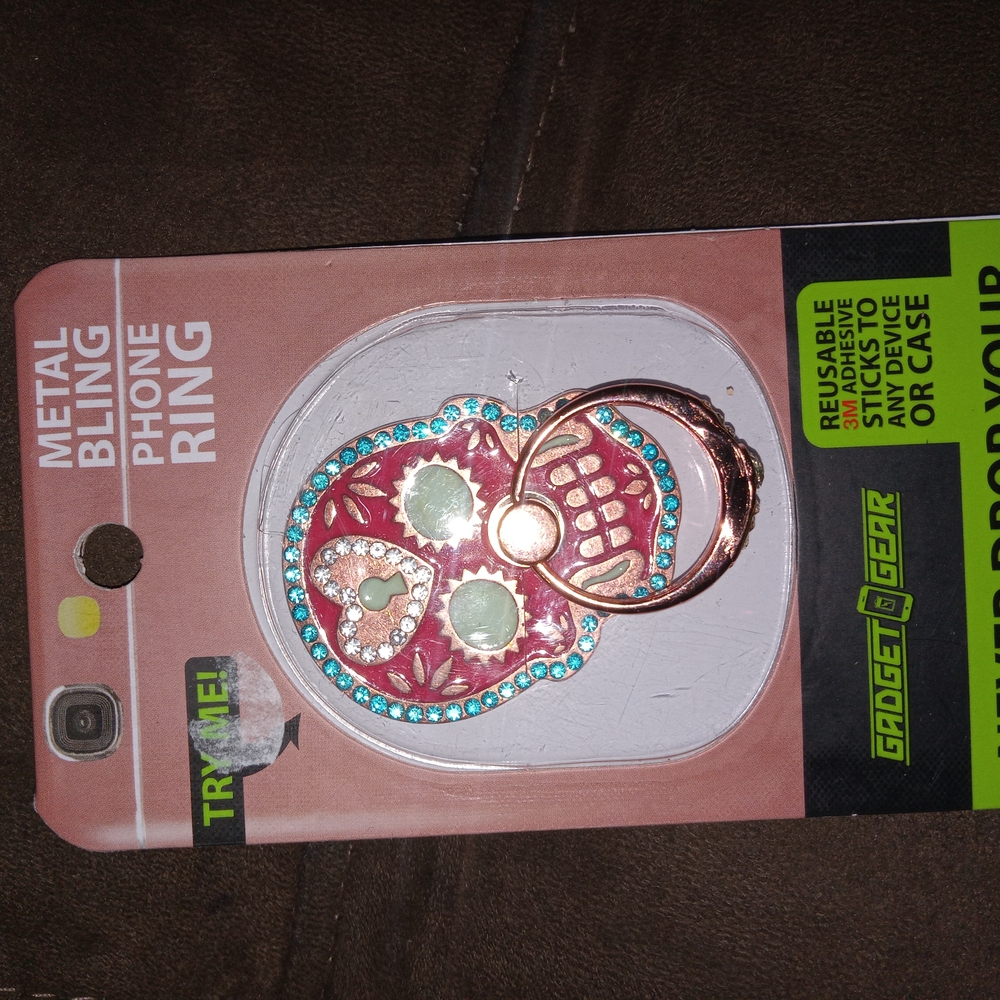 Pink Metal Bling Phone Ring